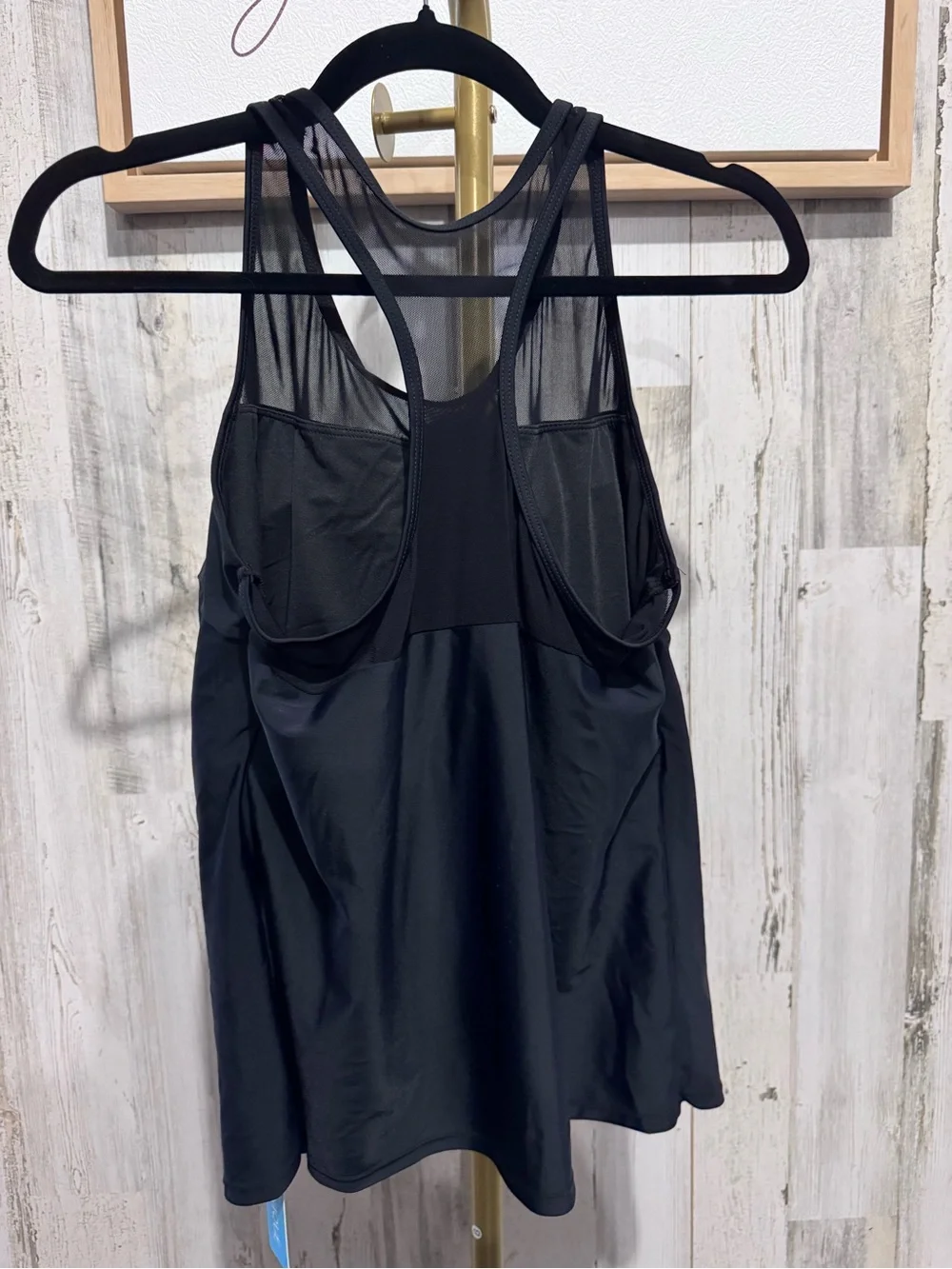 Black Women's Two-Piece Swim Bikini Tankini Top